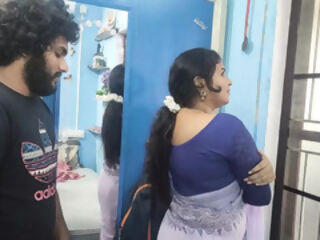 Long lip lock with ass kiss romance and hard fuck in saree