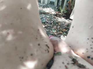 Cute Cumshots in the Garden: A Girly's Playtime