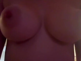 Italian Big tits Milf Artemisia Love Hot Solo Big boobs bouncing close up at night