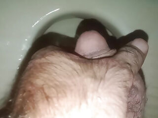 Piss in bath small dick Desi bottom masturbation