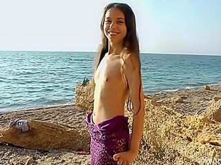 Hairy Girl Erika Is Outdoors At The Beach