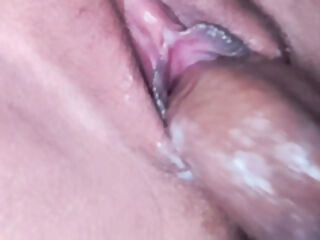 my husband let me fuck his friend in our bed while he works and is hot hearing my pussy farts while doggy fucked and creampied