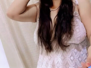 White dress wild play by NCR bhabhiji