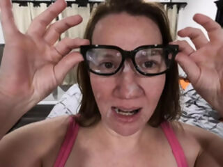 He interrupted my reading to fuck me and cum on my glasses