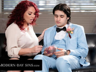 MODERN-DAY SINS - Caring Redhead MILF Kiki D&#039;Aire Consoles Prom-Ditched Boy With Her Wet Pussy