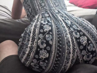 white girl grinds ass in sexy outfit
