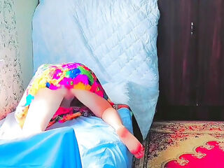 Ladyboy Kitty Crossdresser Femboy Modtl Cosplayer Shemale Homemade In Stepsister's Room