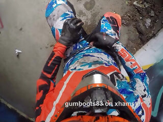 Cross MX Gay with Rubber Mask and MX Helmet