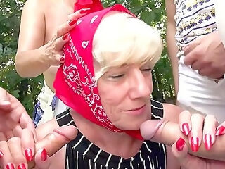Real Public Granny Anal Fuck Orgy